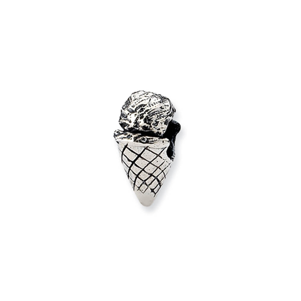 Sterling Silver Ice Cream Cone Bead Charm